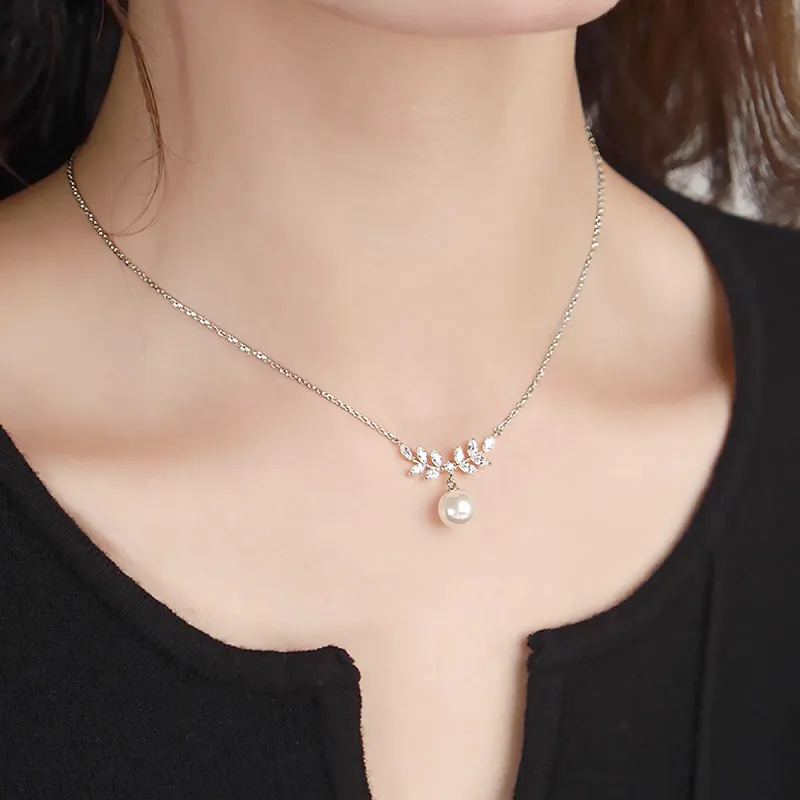 Taste The Color Pearl Necklaces Women's-2