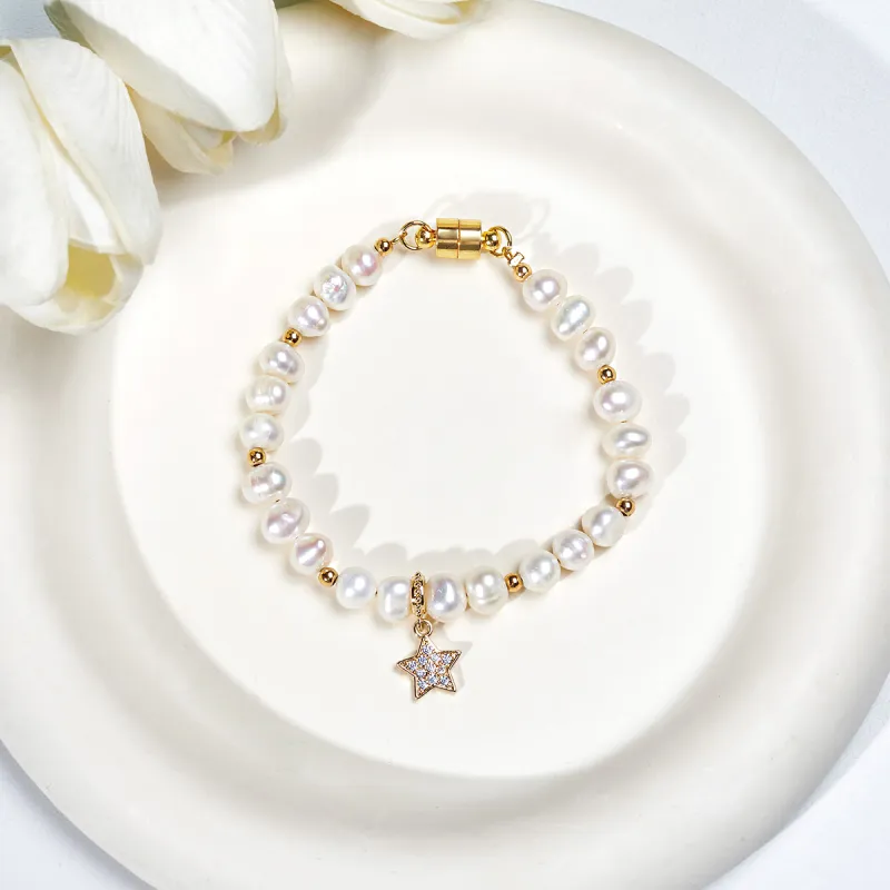 Taste The Color Freshwater Pearl Bracelets Women's-14