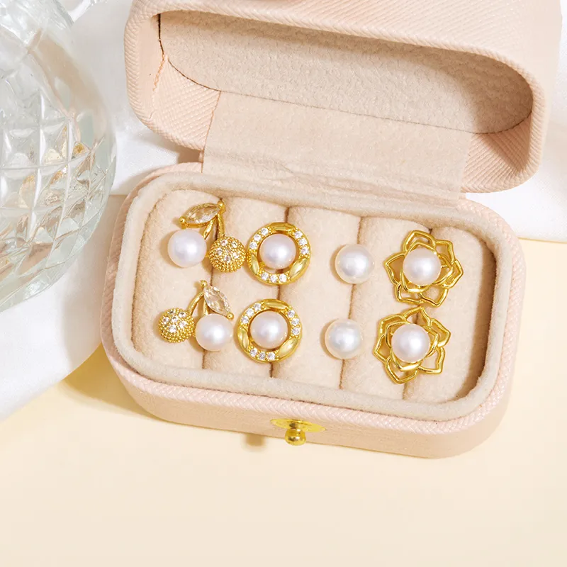 Taste The Color Pearl Stud Earrings Women's-12