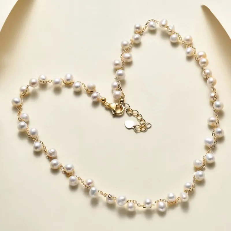 Taste The Color Freshwater Pearl Necklaces Women's-3