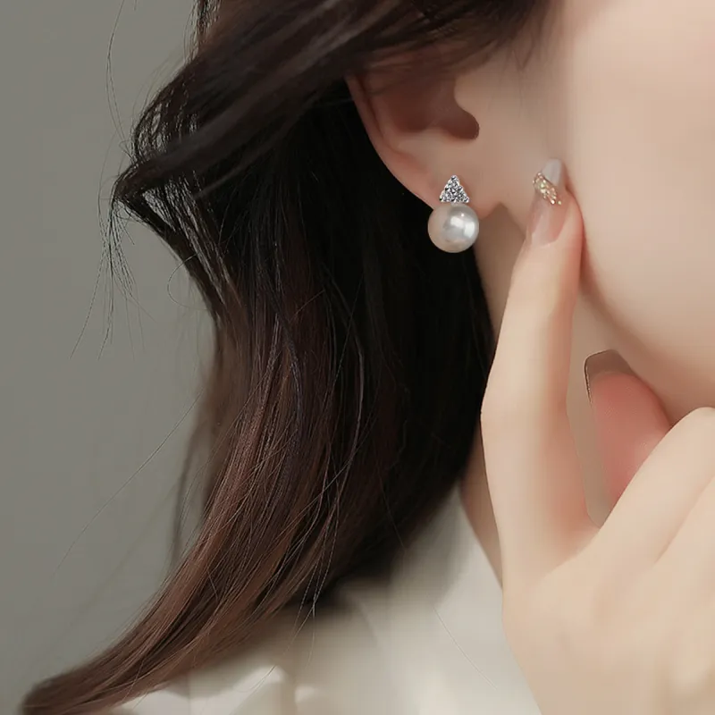 Taste The Color Pearl Stud Earrings Women's-3