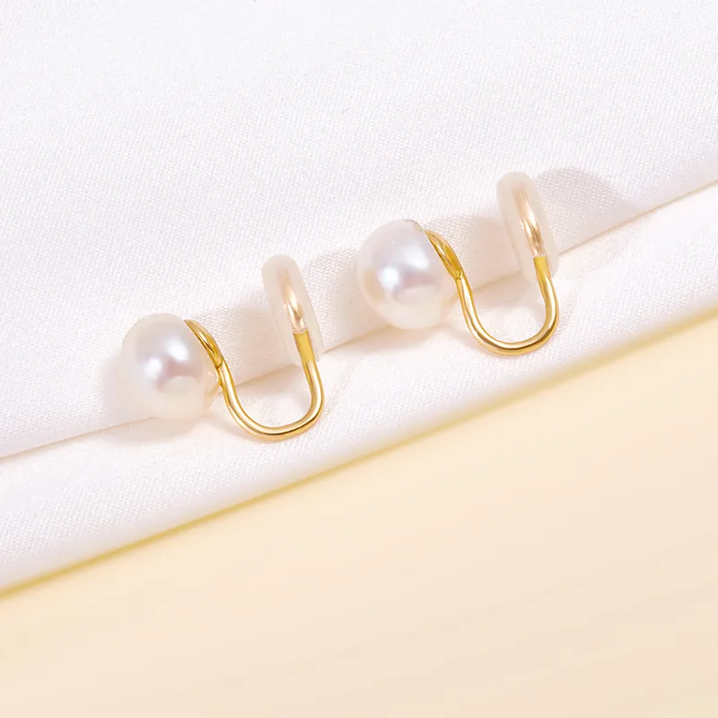Taste The Color Freshwater Pearl Clip On Earrings Women's-2