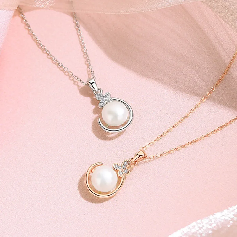 Taste The Color Pearl Necklaces Women's-4