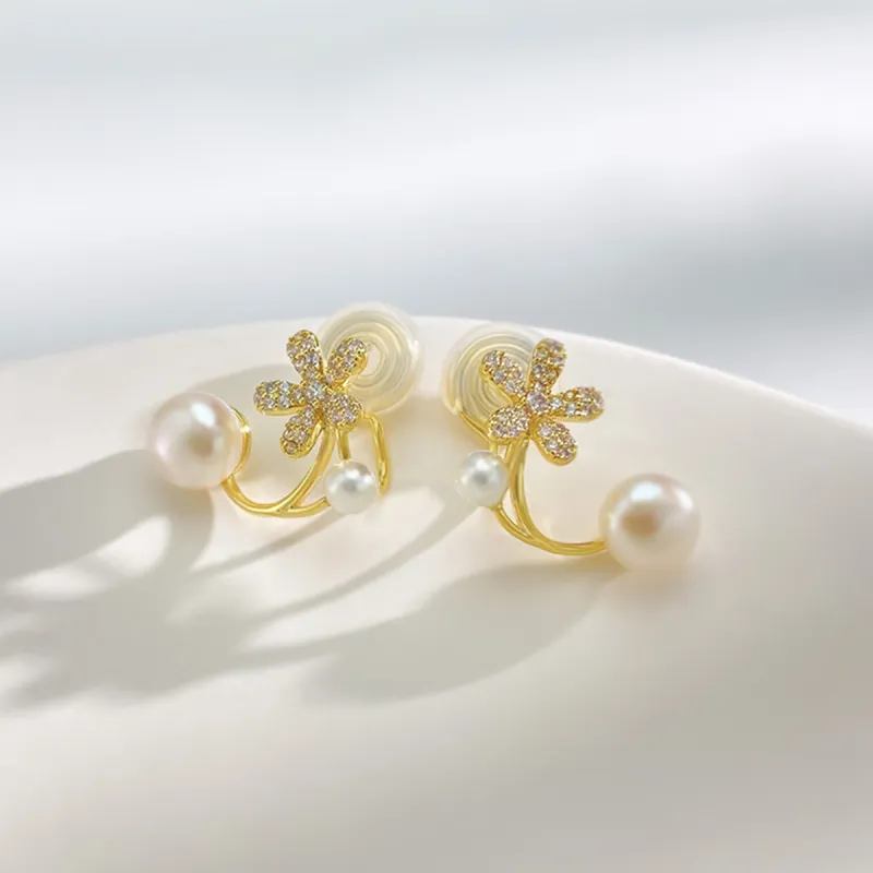 Taste The Color Pearl Clip On Earrings Women's-6