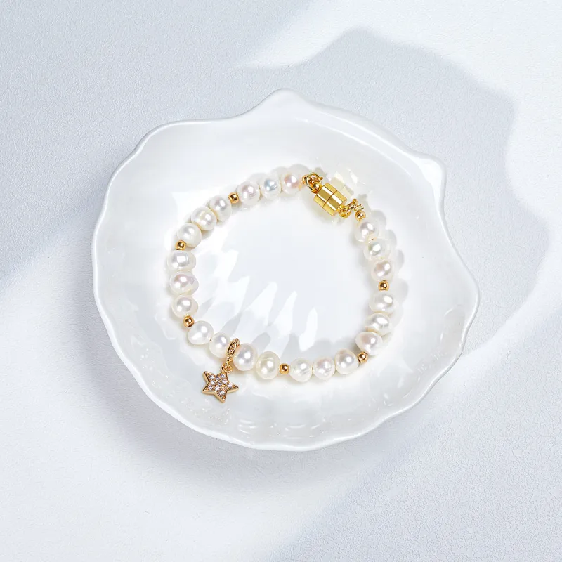 Taste The Color Freshwater Pearl Bracelets Women's-13
