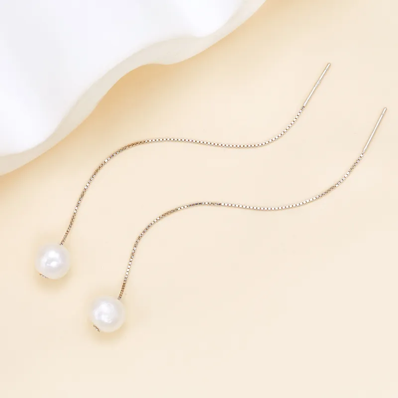 Taste The Color Pearl Drop Earrings Women's-9