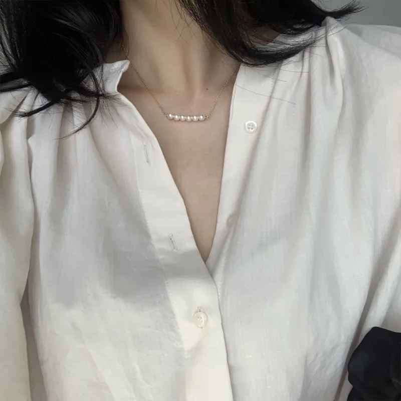 Taste The Color Pearl Necklaces Women's-2