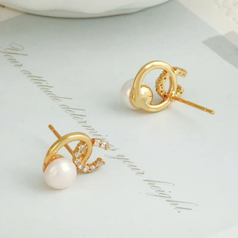 Taste The Color Pearl Stud Earrings Women's-2