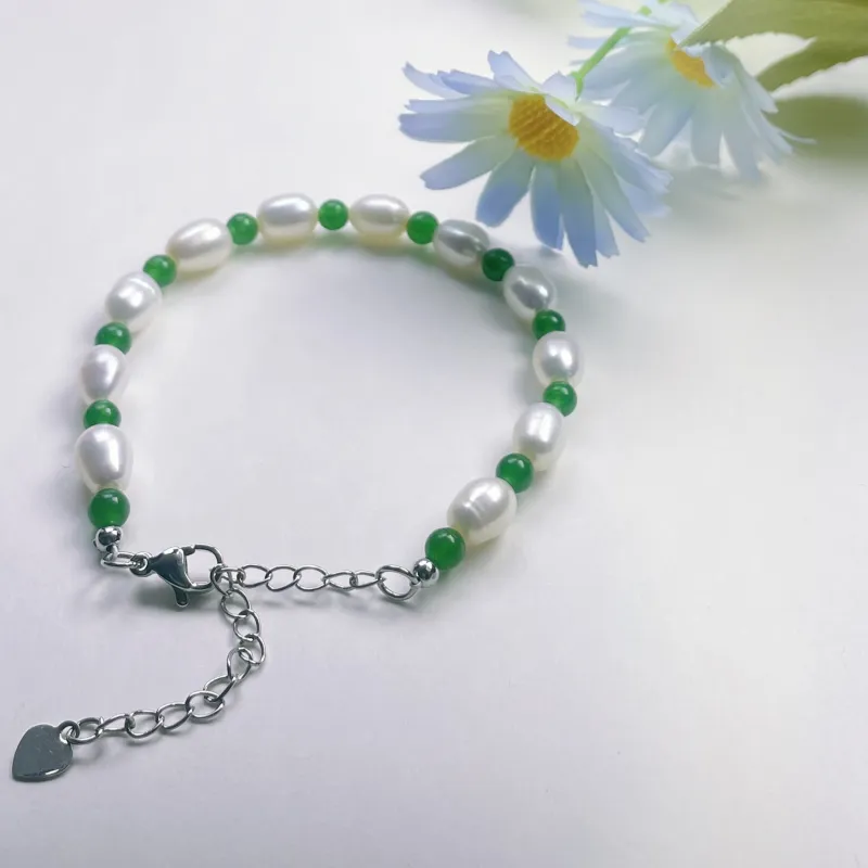 Taste The Color Natural Chalcedony Bracelets Women's-1