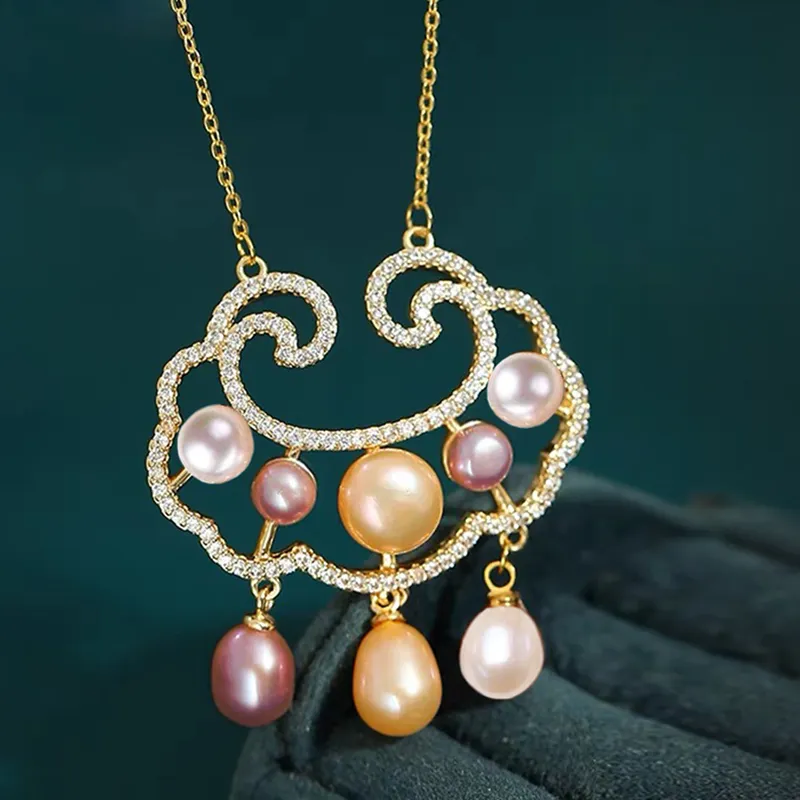 Taste The Color Freshwater Pearl Necklaces Women's-4