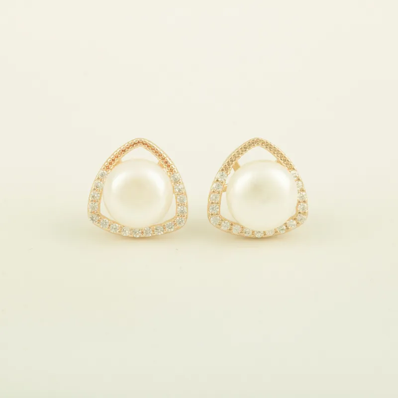 Taste The Color Freshwater Pearl Stud Earrings Women's-4