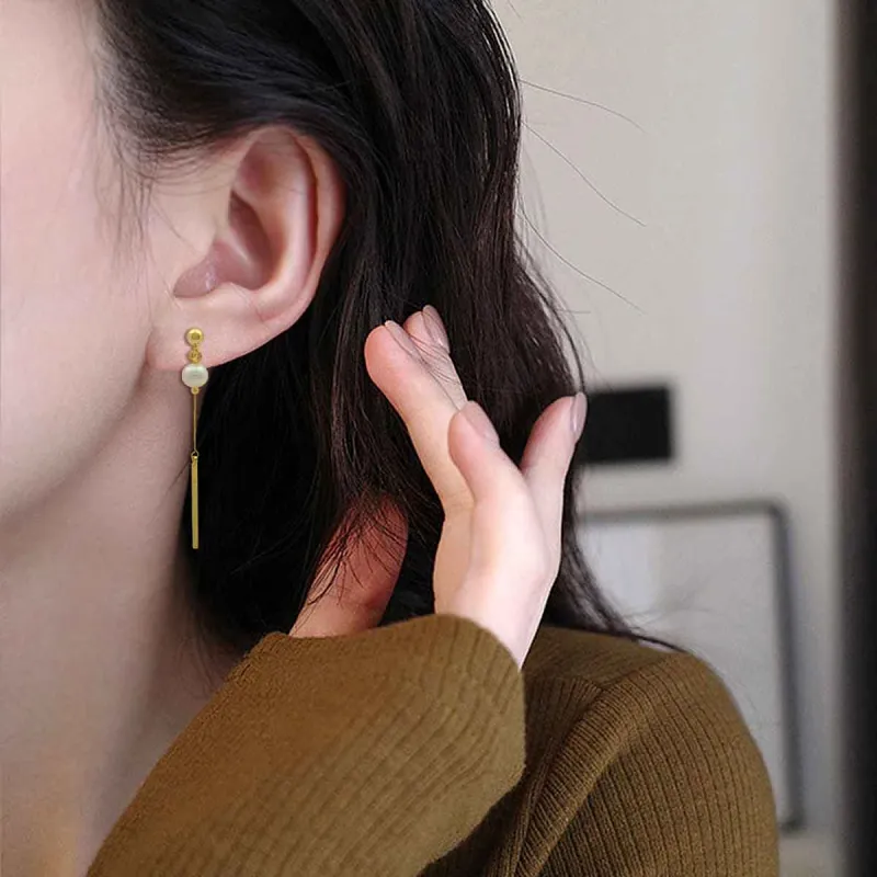 Taste The Color Pearl Clip On Earrings Women's-1