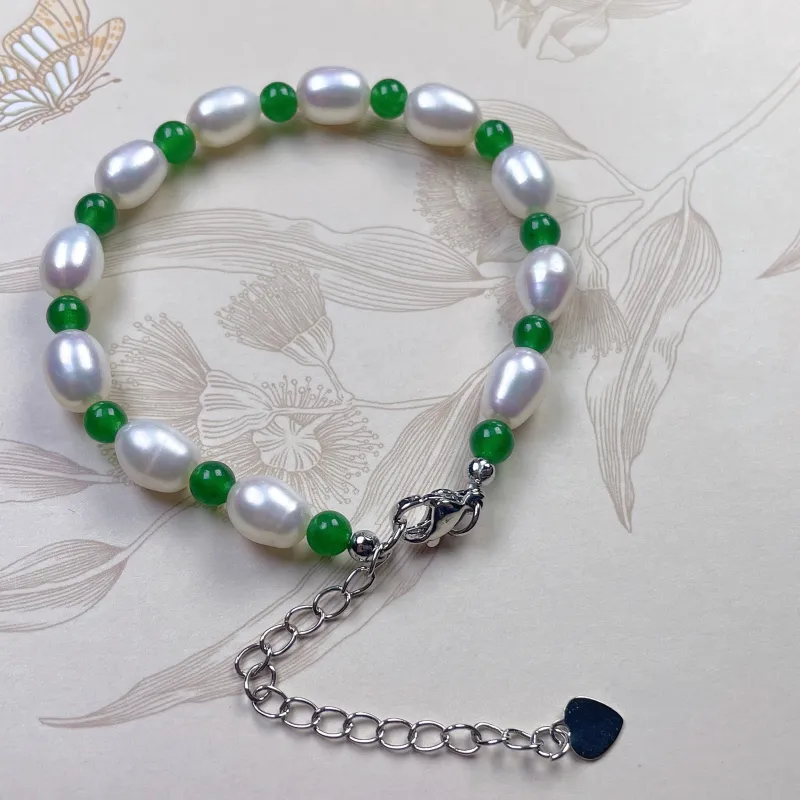 Taste The Color Natural Chalcedony Bracelets Women's-4