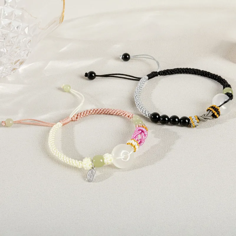 Taste The Color Natural Chalcedony Bracelets Unisex-14
