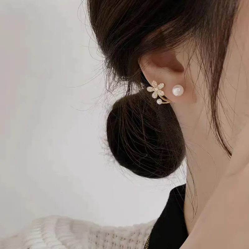 Taste The Color Pearl Clip On Earrings Women's-3