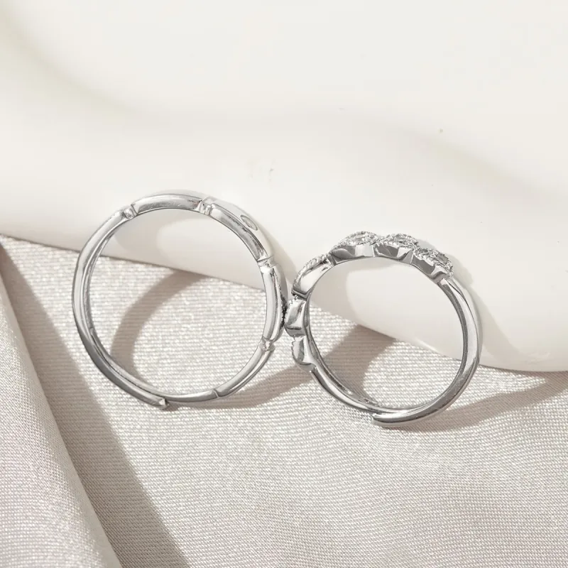 Taste The Color 925 Sterling Silver Couple Rings Unisex-2
