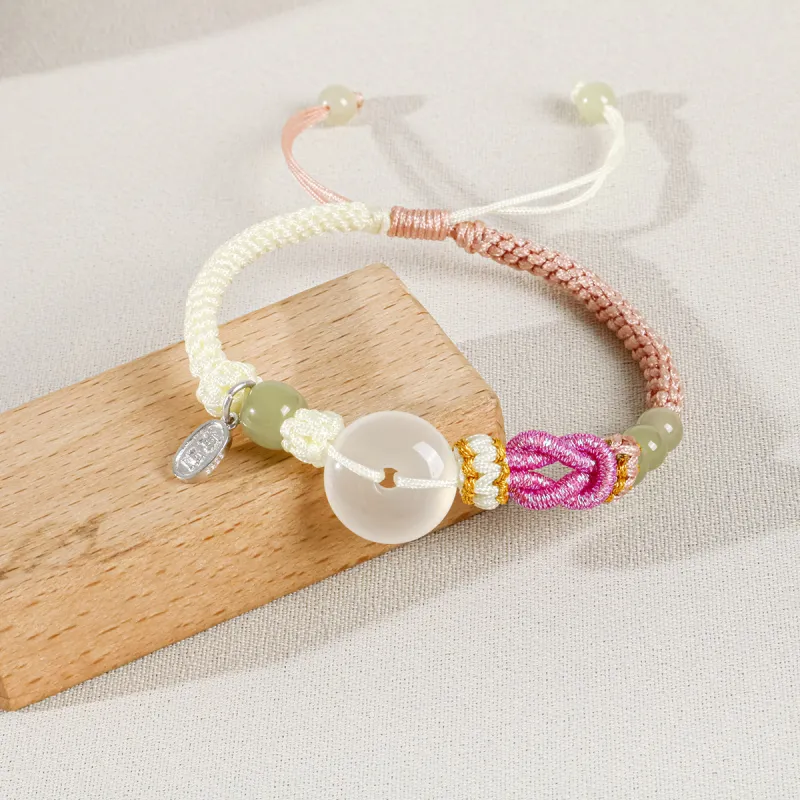 Taste The Color Natural Chalcedony Bracelets Unisex-8