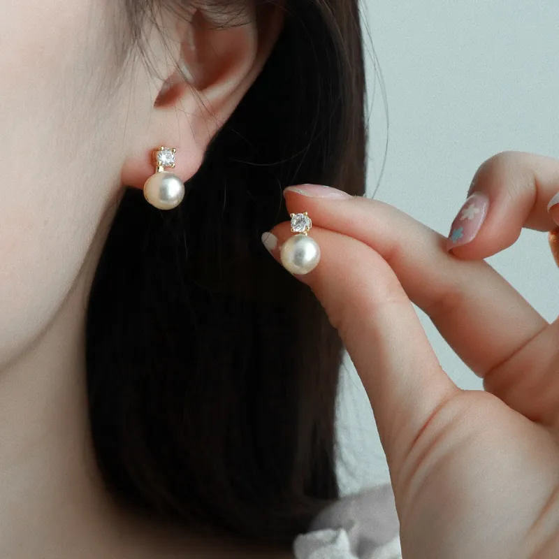 Taste The Color Pearl Clip On Earrings Women's-3