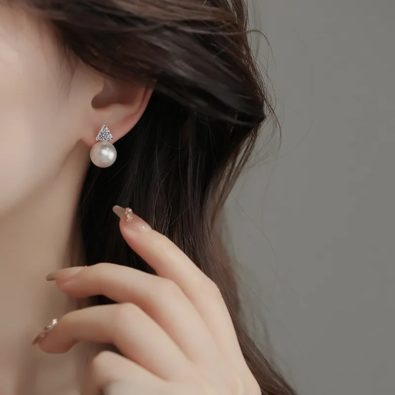 Taste The Color Pearl Stud Earrings Women's-2