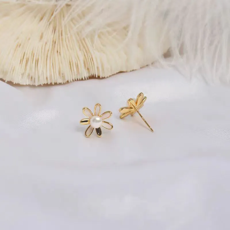 Taste The Color Pearl Stud Earrings Women's-3
