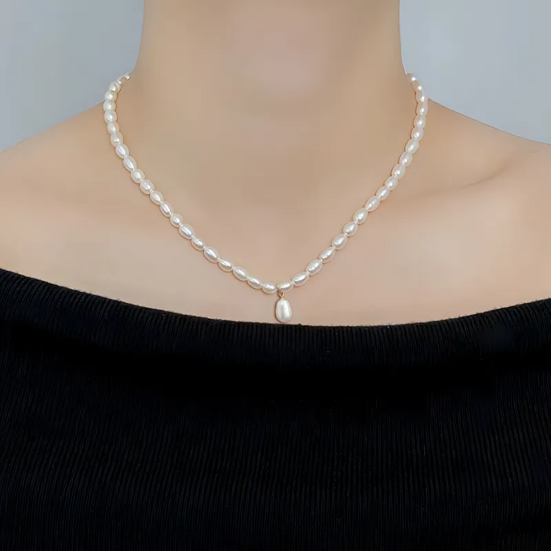 Taste The Color Pearl Necklaces Women's-2
