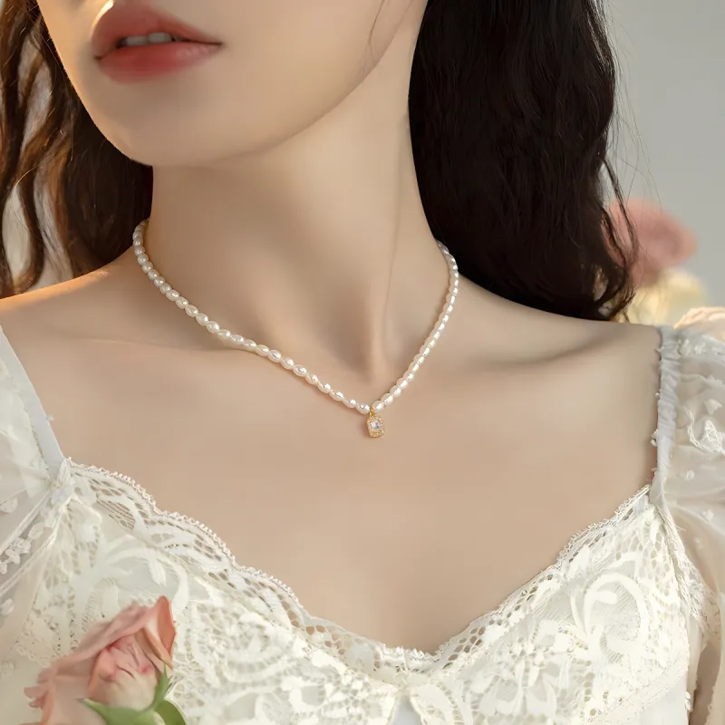 Taste The Color Pearl Necklaces Women's-1