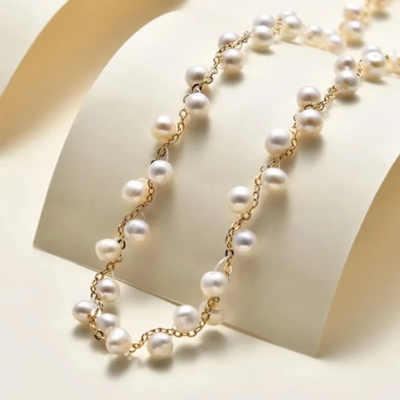 Taste The Color Freshwater Pearl Necklaces Women's-4