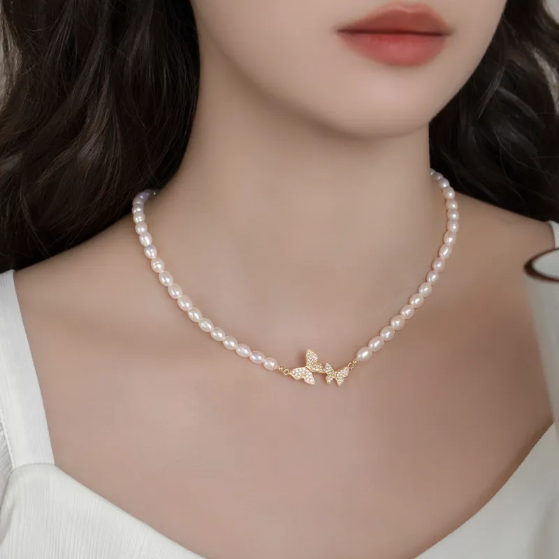 Taste The Color Pearl Necklaces Women's-2
