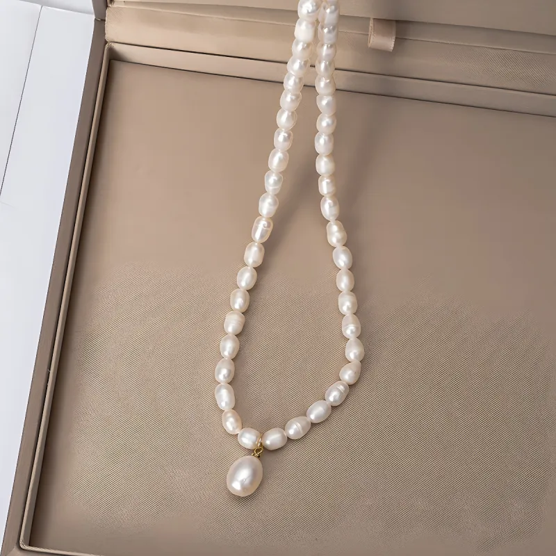 Taste The Color Pearl Necklaces Women's-4