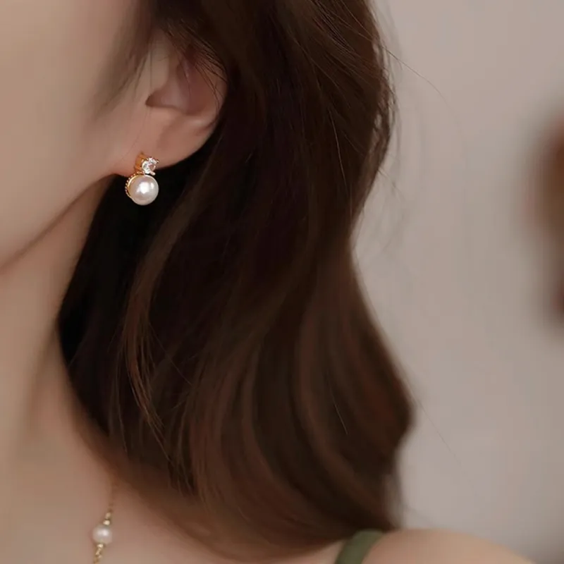 Taste The Color Pearl Clip On Earrings Women's-2
