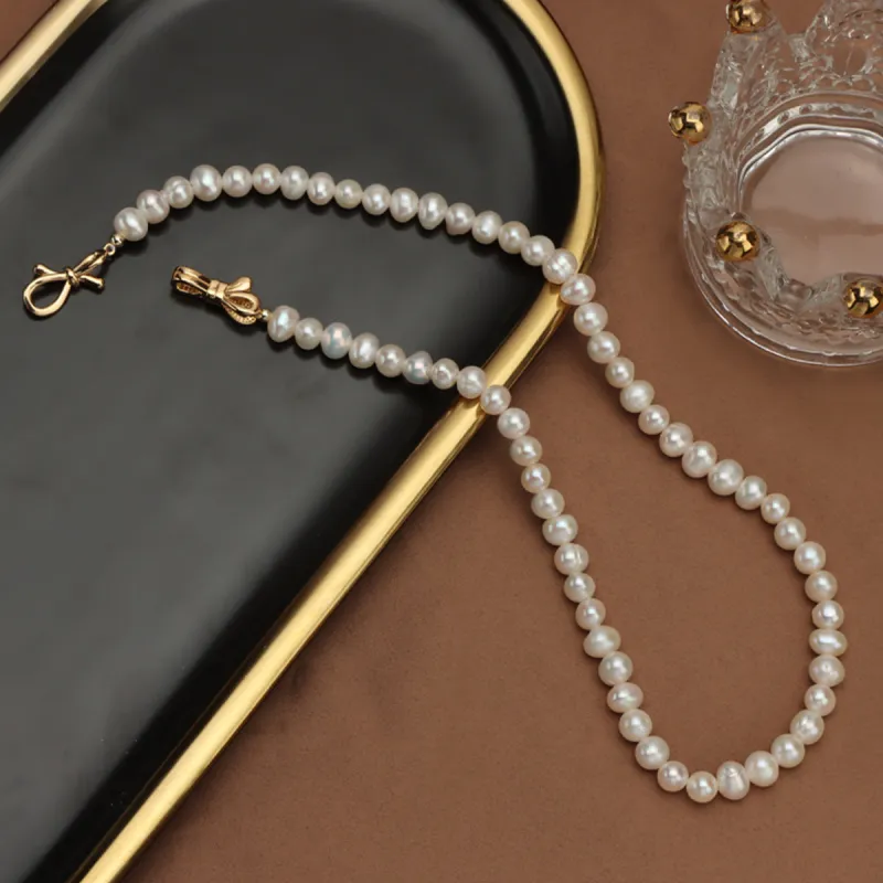 Taste The Color Pearl Necklaces Women's-3