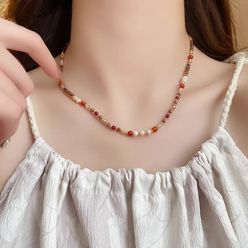 Taste The Color Freshwater Pearl Necklaces Women's-2