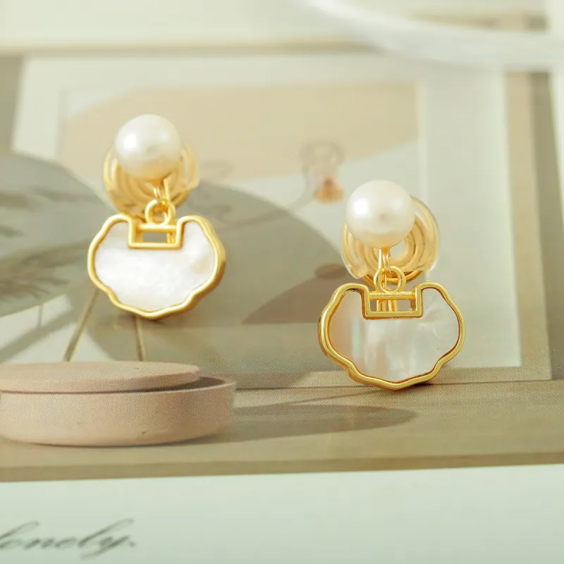 Taste The Color Pearl Clip On Earrings Women's-3