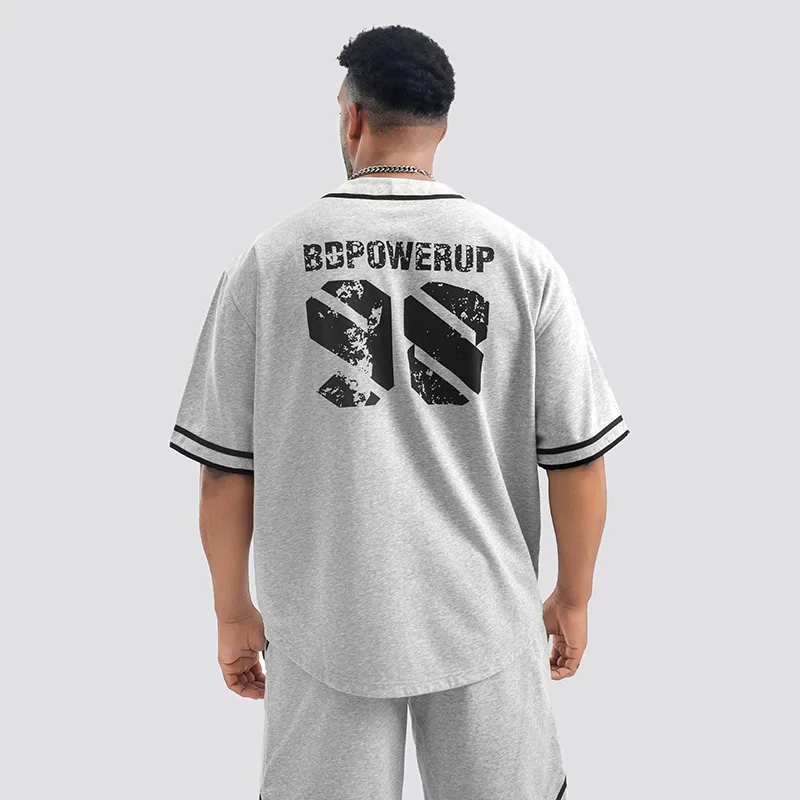 BD.POWER UP+ T Shirts Unisex Heather Gray-5