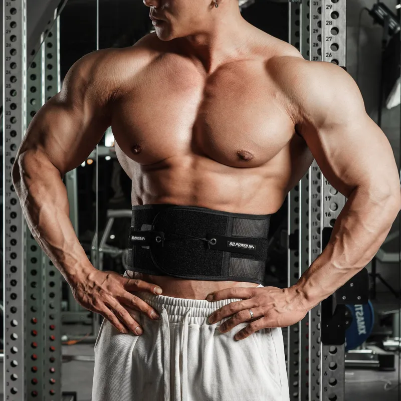 BD.POWER UP+ Back Support Braces Fitness Protective Compression Black Polyester Unisex-3