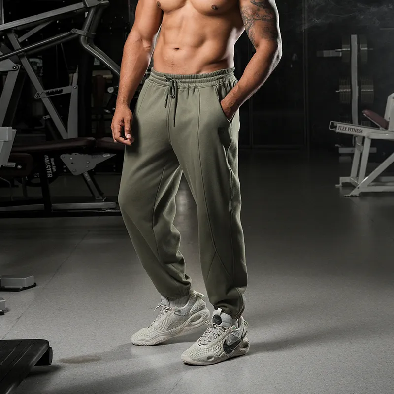 BD.POWER UP+ Casual Pants Unisex Army Green-2