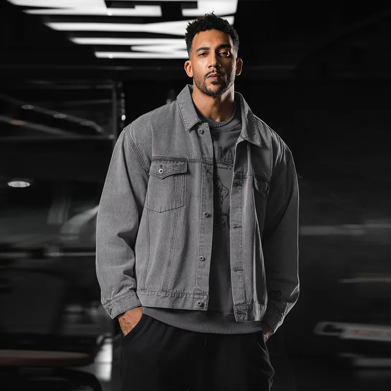 BD.POWER UP+ Denim Jacket Unisex Washed Gray-3