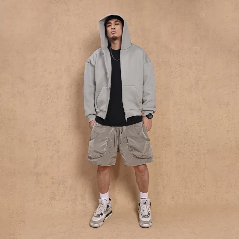 Toos. Casual Shorts Unisex Gray-4
