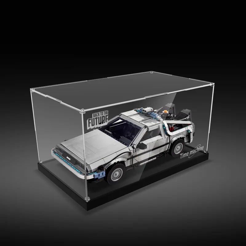LIGHT YOUR BRICKS Compatibility Building Block 10300 Return To Future Time Machine Made Display Case Model Accessories-17