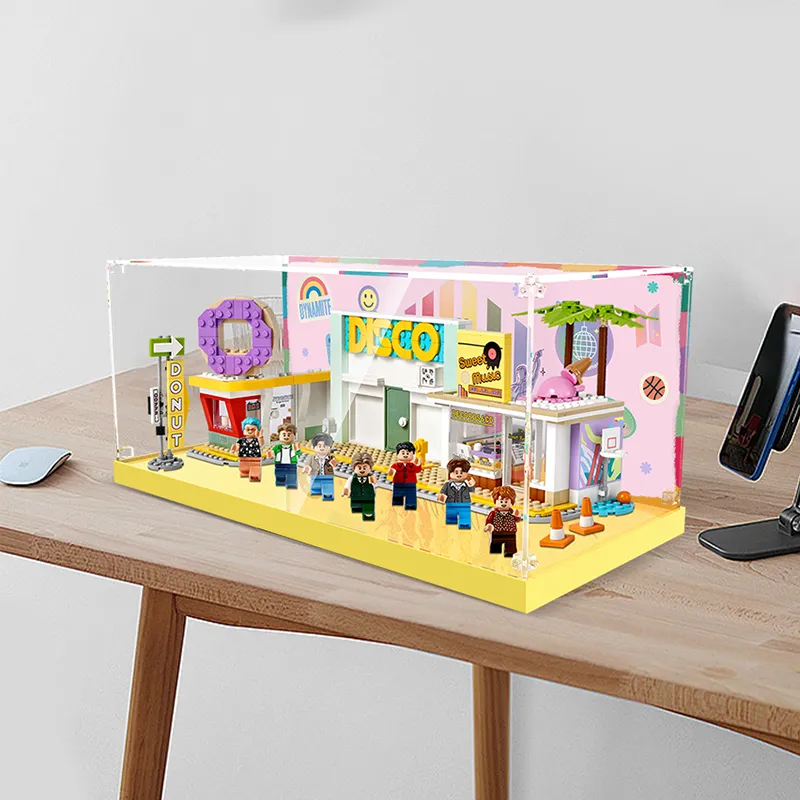 LIGHT YOUR BRICKS Compatibility Building Block 21339BTS BTS Display Case Model Accessories-5