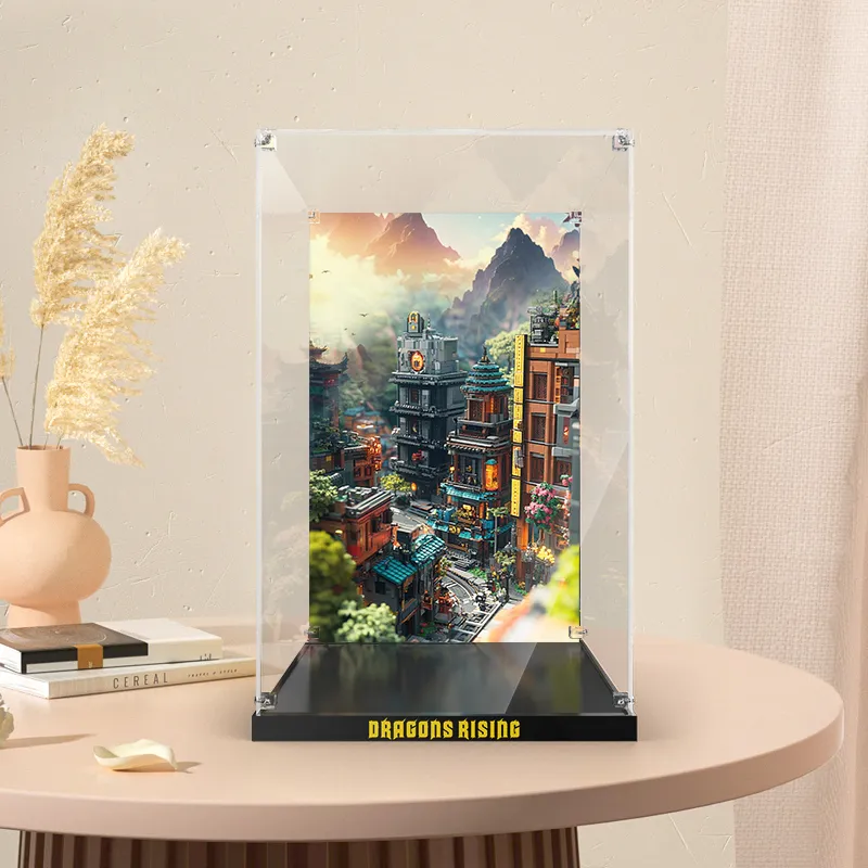 LIGHT YOUR BRICKS Ninjago City Workshop Display Case Model Accessories-10