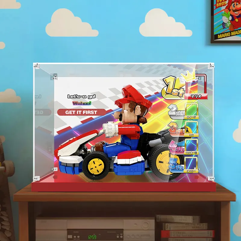 LIGHT YOUR BRICKS Compatibility Building Block 72037 Mario Go Kart Display Case Model Accessories-9
