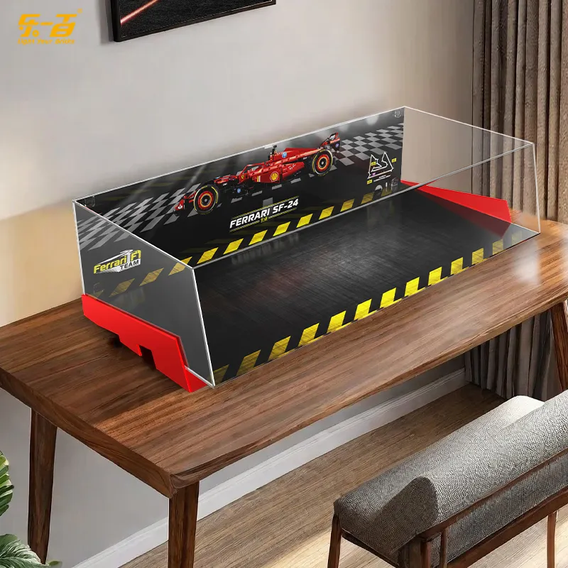 LIGHT YOUR BRICKS Compatibility LEGO 42207 Ferrari SF 24 F1 Racing Display Case Model Accessories-5