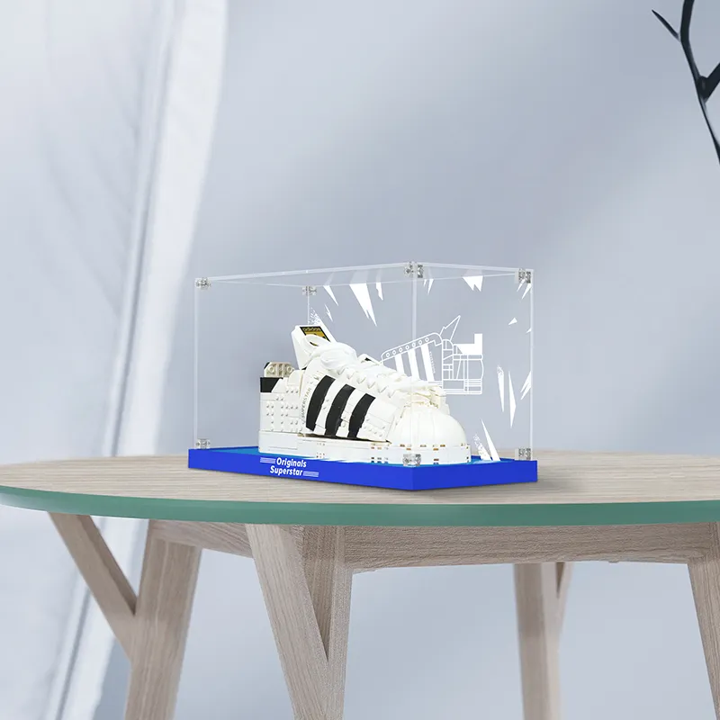 LIGHT YOUR BRICKS LeiYiBai Compatibility, Building Block 10282 Shell Toe Shoe Exclusive Display Case Model Accessories-1