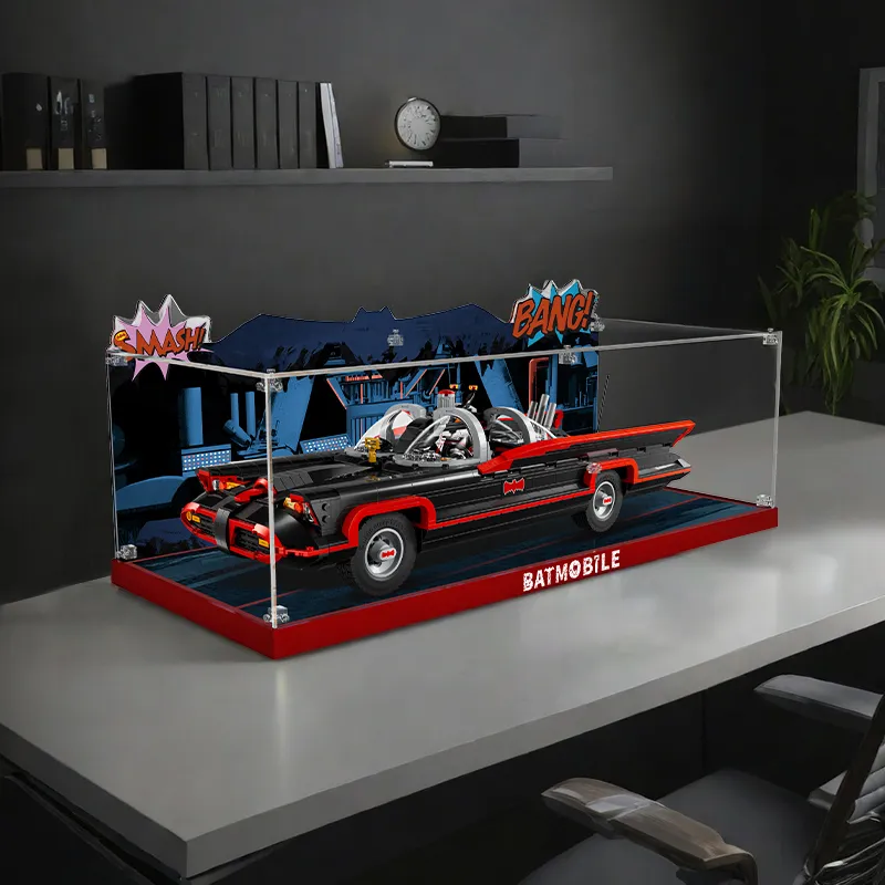 LIGHT YOUR BRICKS Batman Collection Building Block 76328 Classic TV Series Batmobile Storage Box Model Accessories-11