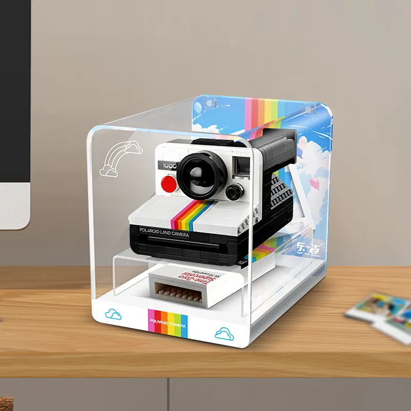 LIGHT YOUR BRICKS Compatibility Building Block 21345 Polaroid SX 70 Instant Camera Display Case Model Accessories-3