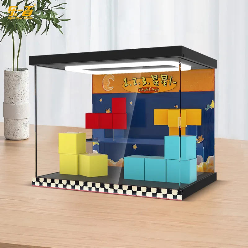 LIGHT YOUR BRICKS Compatibility Pop Mart 123 Stars Human Collection Display Case Model Accessories-19
