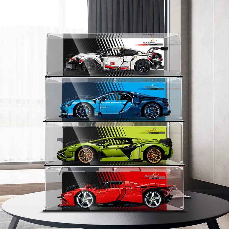 LIGHT YOUR BRICKS Compatibility Building Block Porsche 911 Storage Box Model Accessories-3
