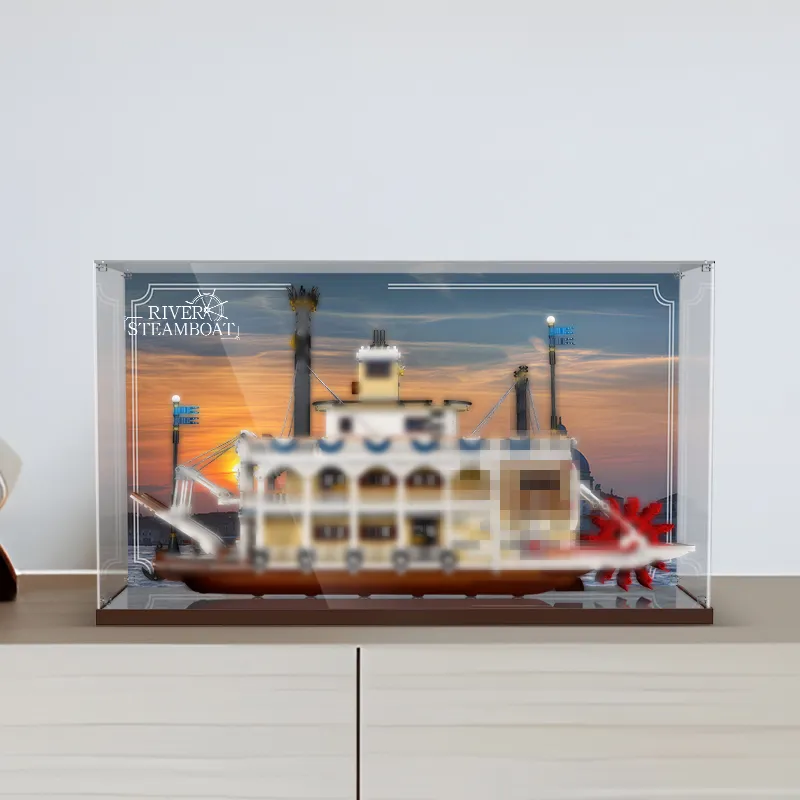 LIGHT YOUR BRICKS Compatibility IDEAS Collection 21356 Canal Steamboat Display Case Model Accessories-3