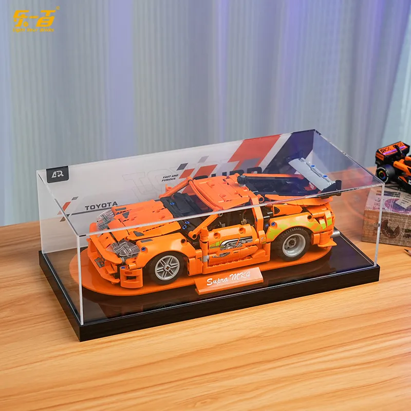 LIGHT YOUR BRICKS Compatibility Technic Building Block 42204 Toyota Supra MK4 Racing Display Case Model Accessories-3